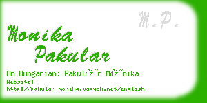 monika pakular business card